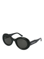 Occhiali da sole ovali con cornice spessa