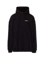 Felpa oversize nera con logo