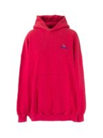 Felpa oversize fucsia con logo