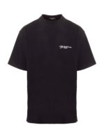 T-shirt oversize nera con logo