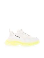 Sneakers Triple S Clear Sole bianche e gialle