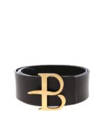 Cintura nera con fibbia logo