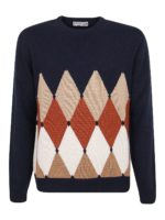 Maglione in cashmere con rombi
