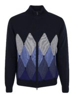 Maglioncino con zip e motivo a rombi