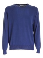 Pullover girocollo in misto seta