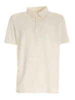 Polo in pique color avorio