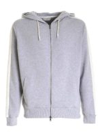 Felpa grigia con bande a contrasto