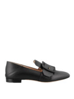 Slipper Janelle in pelle nera