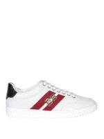 Sneakers in pelle con placca BB