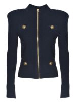 Giacca diamond knit blu