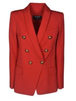 Blazer sfiancato in lana rosso