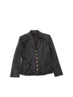 Giacca monopetto nera laminata