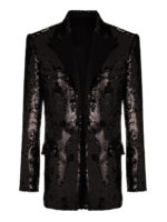 Blazer monopetto con paillette
