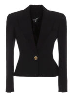 Blazer in lana con chiusura monopetto