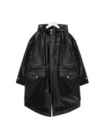 Parka nero con cappuccio