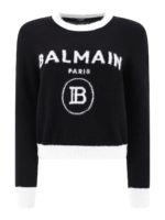 Pull crop con logo lanuginoso