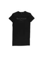 Vestito nero con logo cristalli