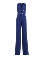 Tuta motivo gessato con bottoni dorati