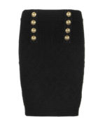 Gonna in maglia con bottoni dorati