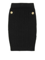 Minigonna a vita alta con bottoni dorati