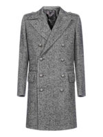 Cappotto in lana chevron