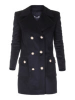 Cappotto doppiopetto in panno di lana