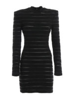 Abito in maglia con bande logate