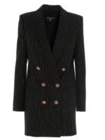 Vestito blazer gessato nero