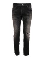 Jeans in denim effetto slavato