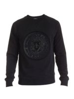 Felpa nera con patch logo 3D