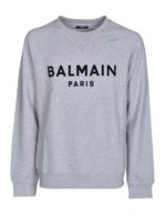 Felpa in cotone grigia con logo