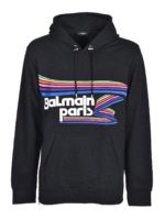 Felpa con cappuccio e logo multicolor