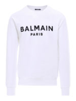 Felpa in cotone con stampa floccata