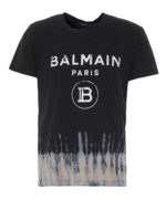 T-shirt con logo effetto vintage