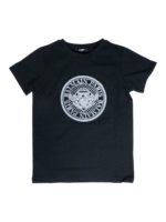 T-shirt con ricamo logo a contrasto