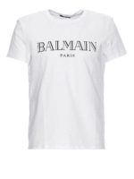 T-shirt bianca con logo Balmain