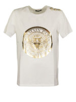 T-shirt con logo dorato