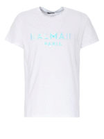 T-shirt in cotone con logo cangiante