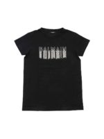 T-shirt nera con charm logo