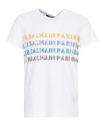 T-shirt in cotone con logo multicolor