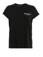 T-shirt nera con logo al petto