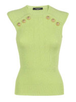 Top in maglia con bottoni