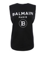 Canotta con logo floccato e bottoni