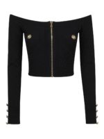 Top in maglia off-the-shoulder