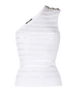 Top monospalla a righe