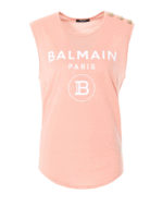 Top in cotone con logo