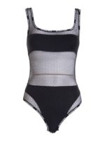 Body smanicato in mesh