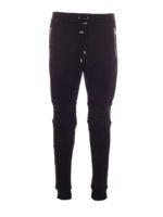 Pantalone nero con rifiniture a contrasto