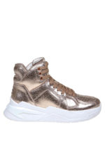 Sneaker Bball in pelle laminata