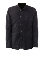 Giacca scamosciata stile camicia